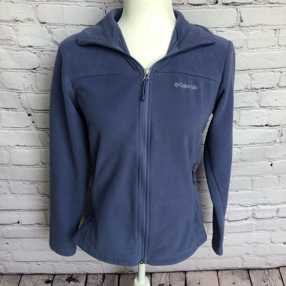 Columbia Blue Fleece Zip Up Jacket Size Small